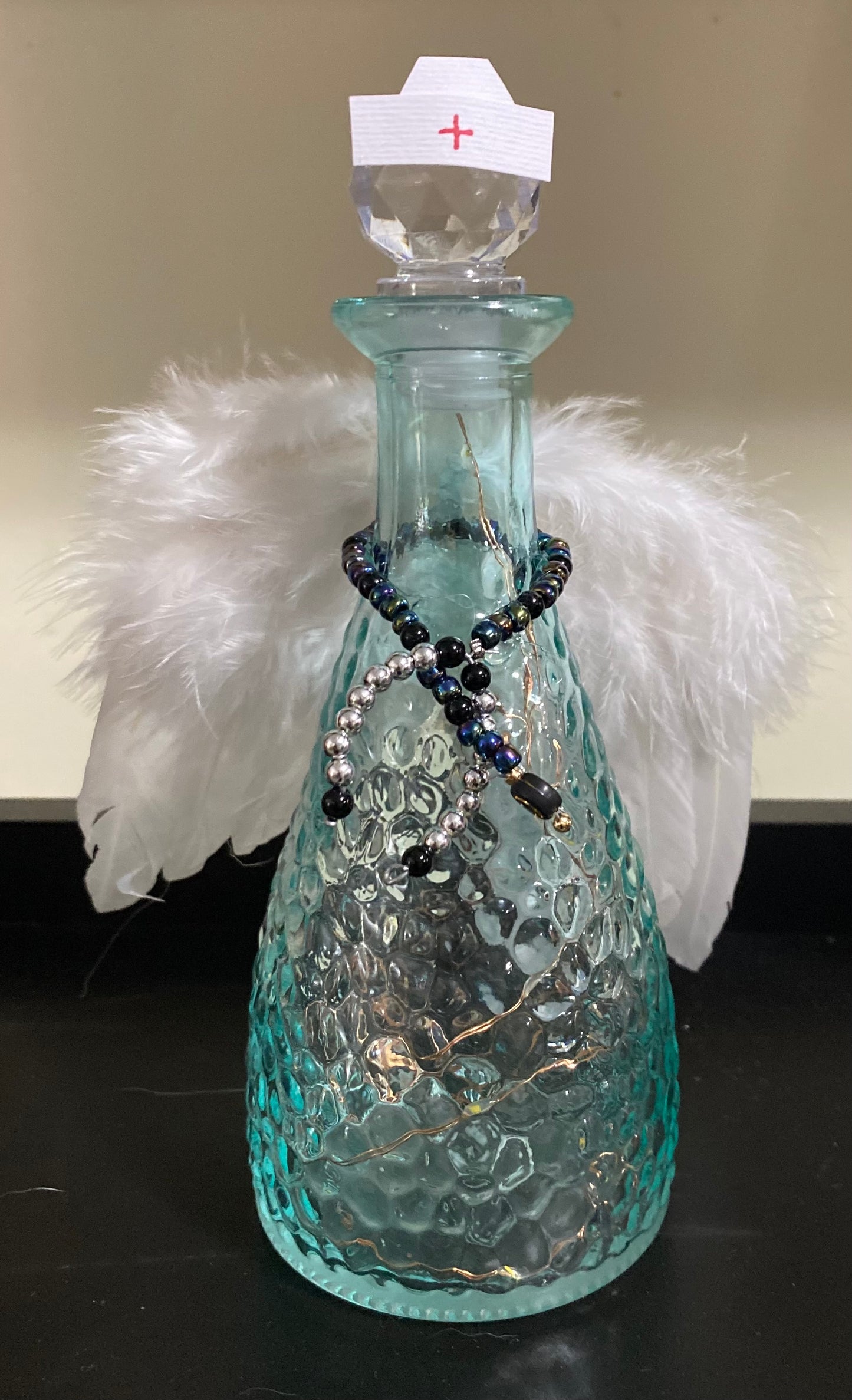Lighted Angel Nurse Bottle