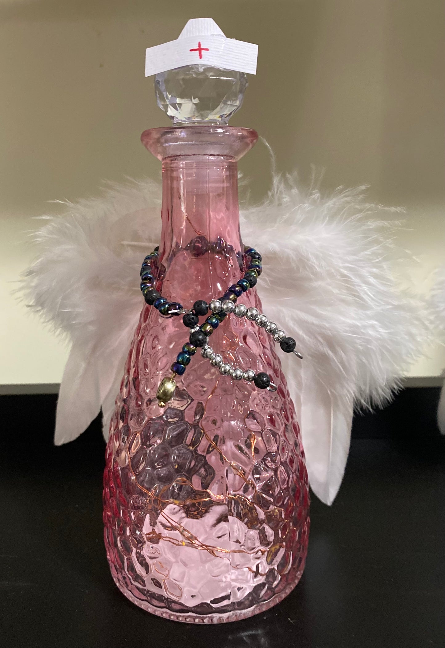 Lighted Angel Nurse Bottle