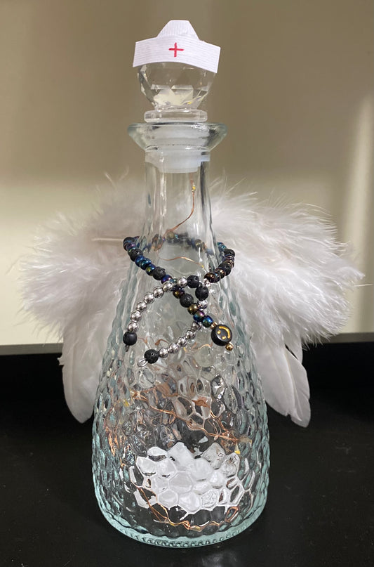 Lighted Angel Nurse Bottle