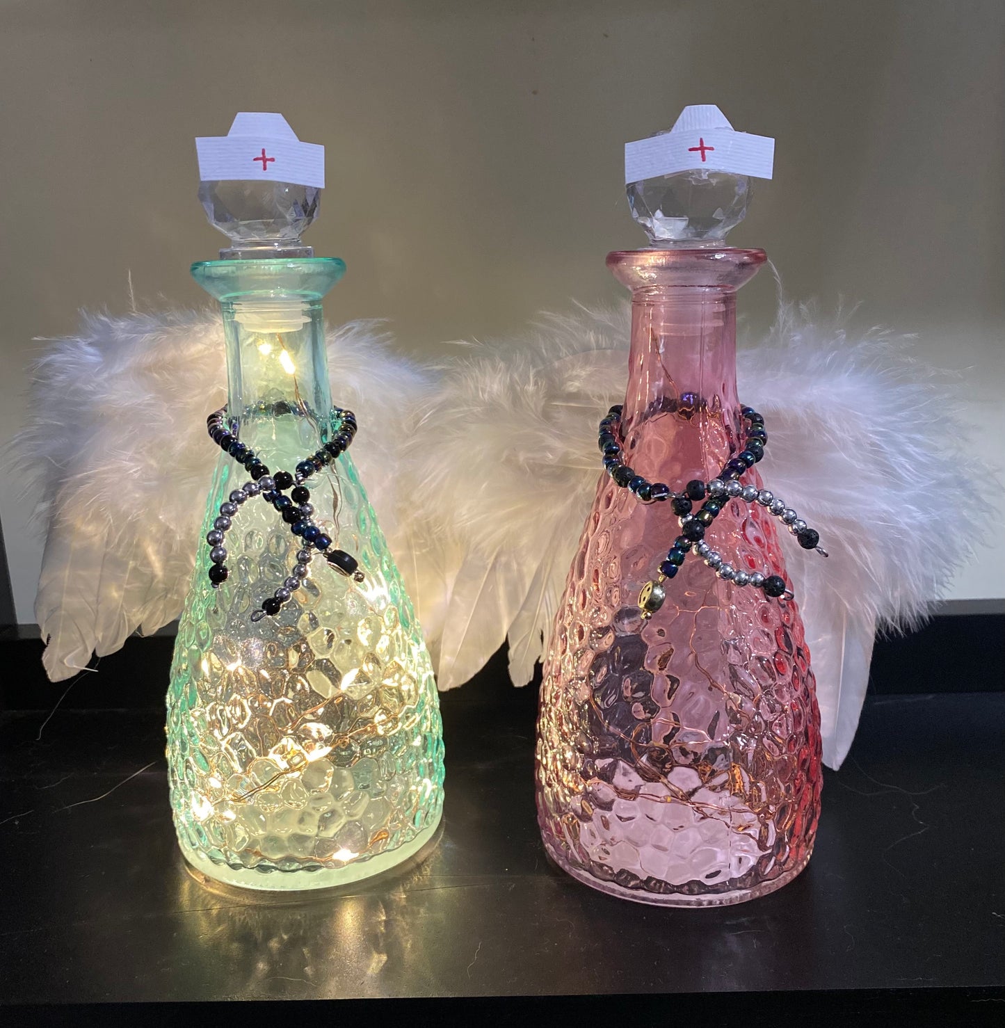 Lighted Angel Nurse Bottle