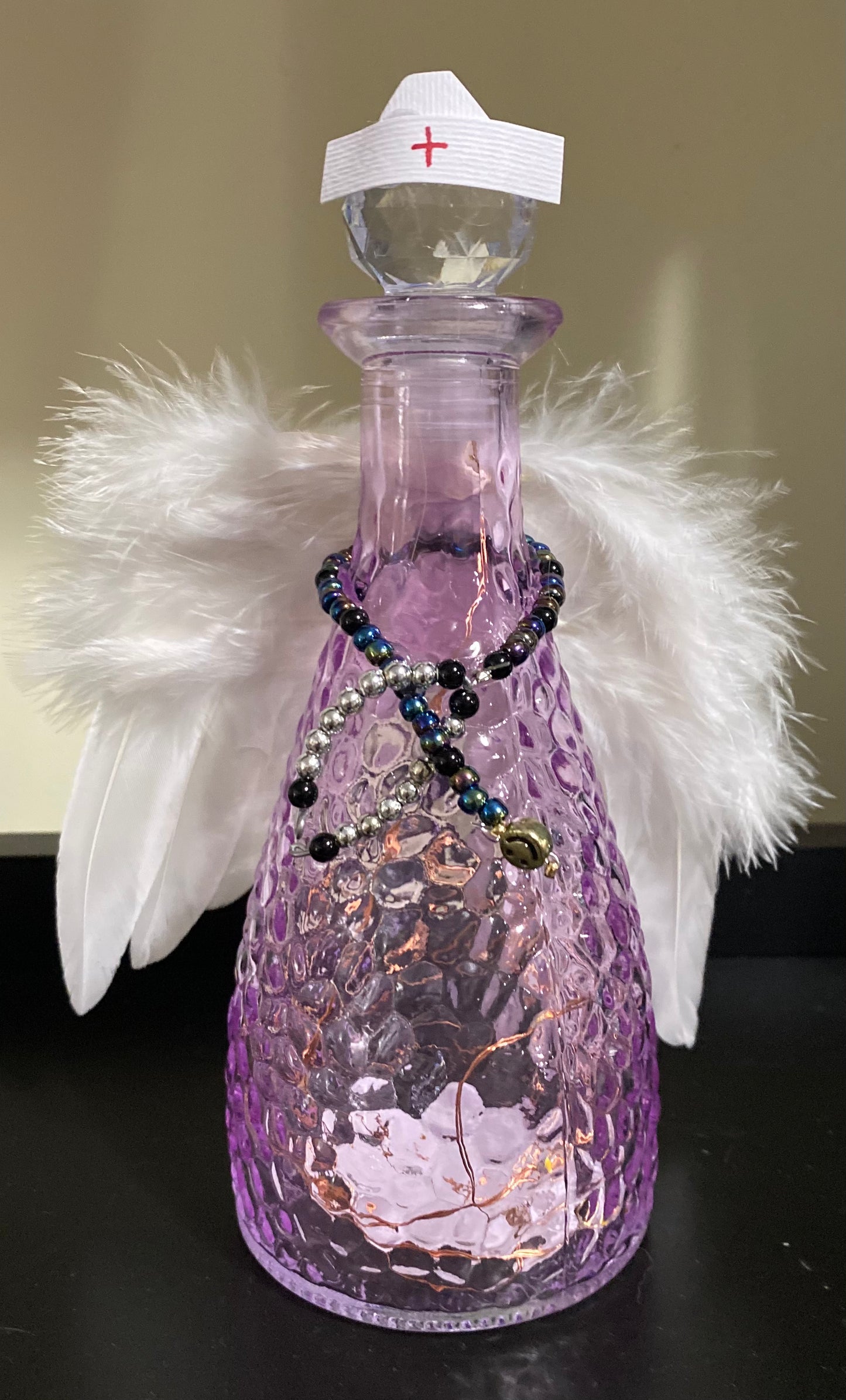 Lighted Angel Nurse Bottle