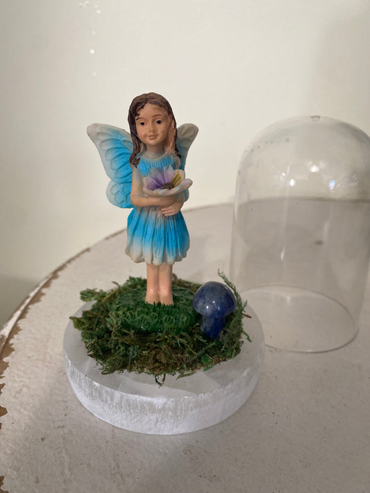 Whimsical Fairies on Selenite base