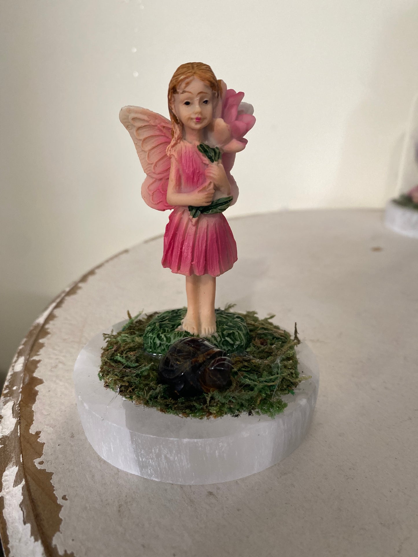 Whimsical Fairies on Selenite base