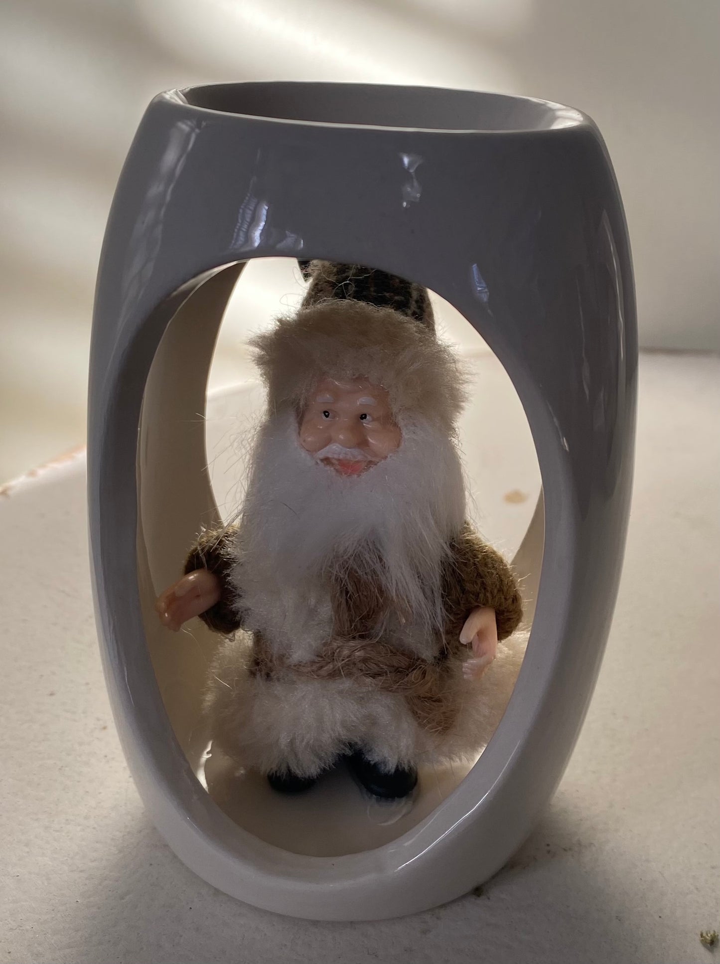Vintage inspired Santa Votive