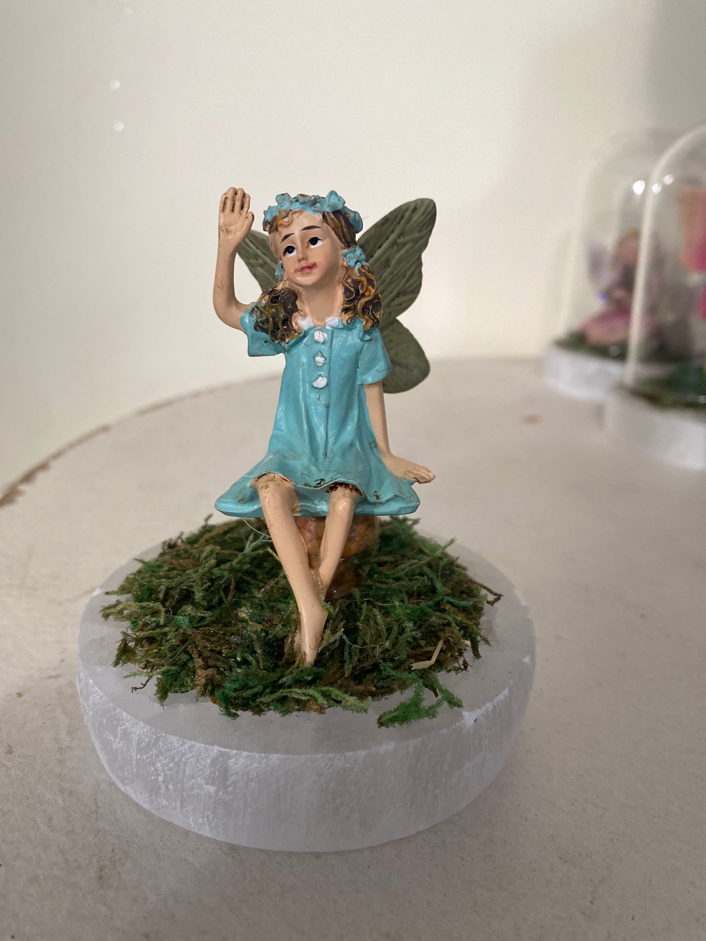 Whimsical Fairies on Selenite base