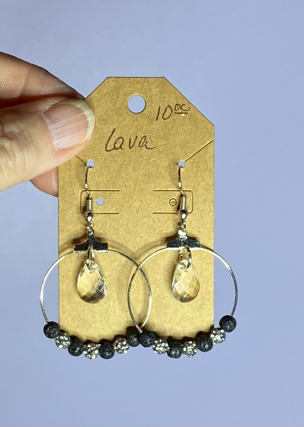 Sparkly Earrings, Silver