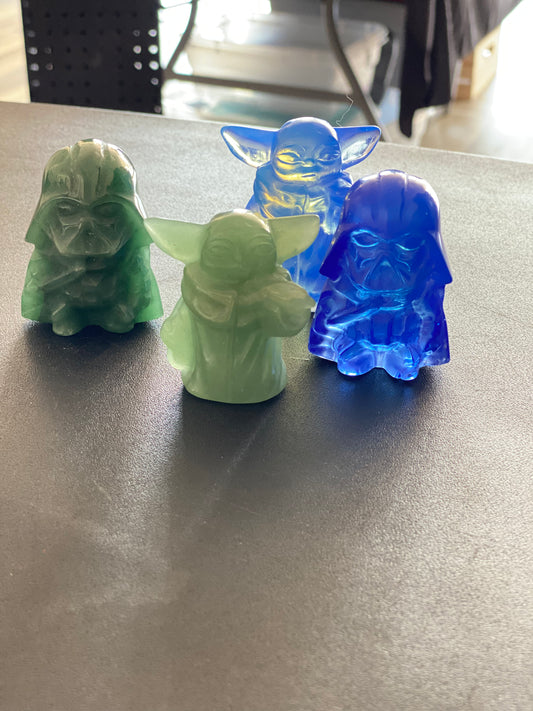 Flourite Yodas and Darth Vaders