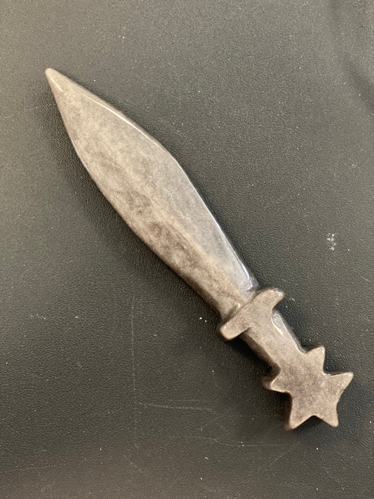 5” Sheen Obsidian Dagger Carving